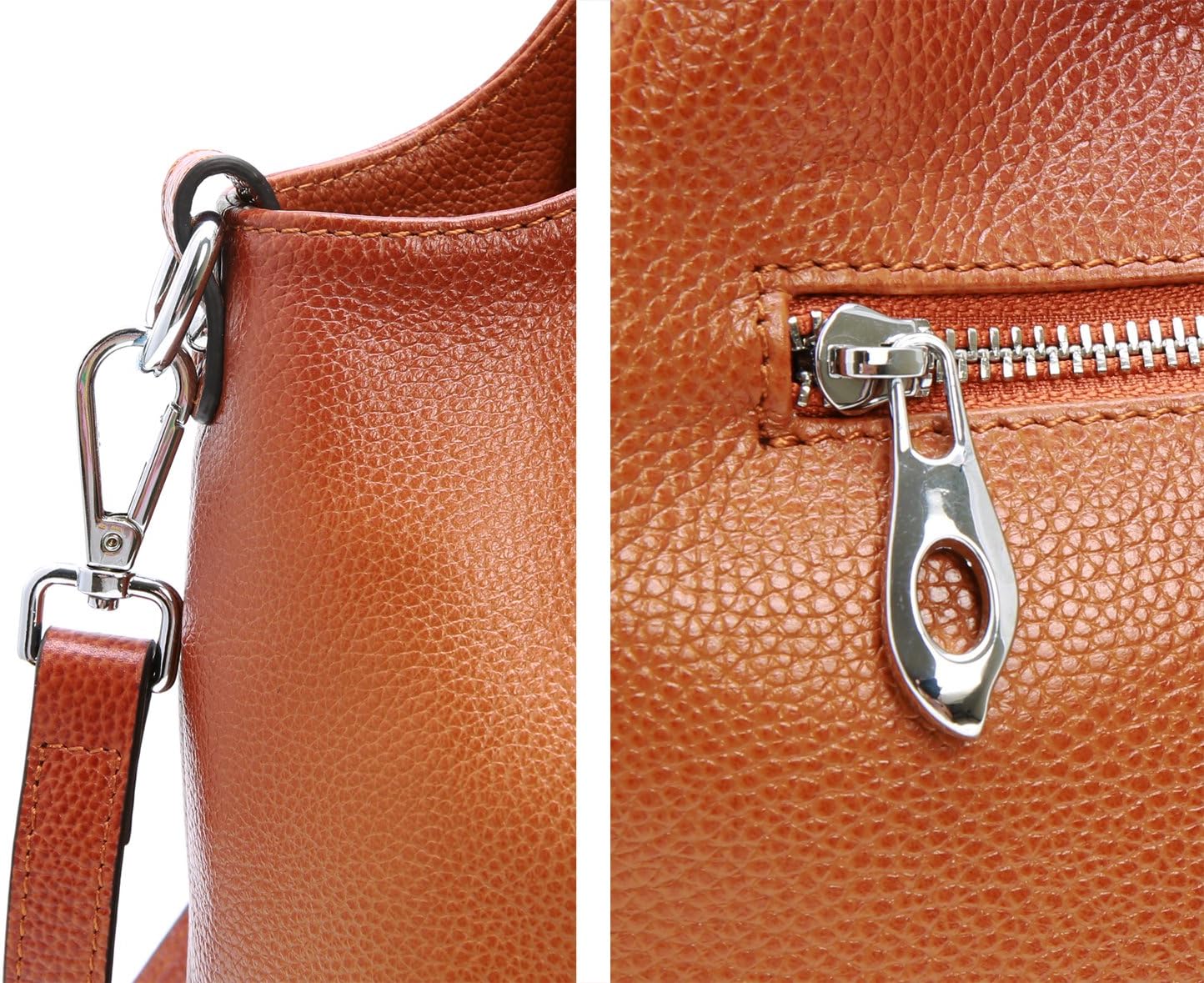 Iswee Genuine Leather Shoulder Bags Purses and Handbags for Women Satchel Designer Cross Body Hobo Medium Size Tote - Image 4