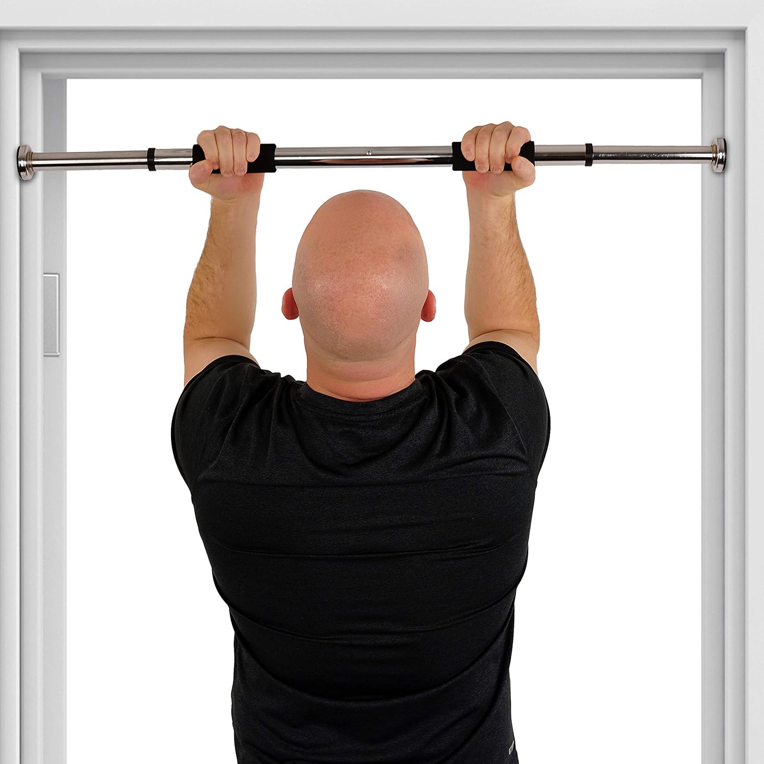 Sunny Health & Fitness Adjustable Doorway Pull Up Bar – Chin Up Bar for Home Gym Training - Image 5