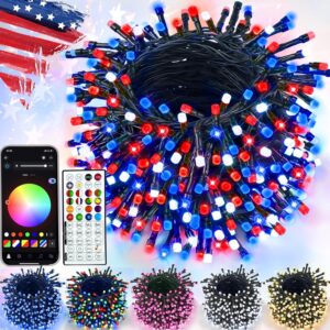 YIQU Smart Color Changing Halloween Lights, 66 FT 200 LED RGB Christmas String Lights with Remote App Control & Timer, Music Sync Multiple Modes Twinkle Light Waterproof Indoor Outdoor Decor