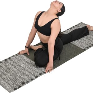 Silak Handmade Organic Cotton Yoga Mat Cotton Exercise Rug – Handwoven, Absorbent & Hand Washable Fitness Mat Ideal for Yoga, Workouts and Meditation