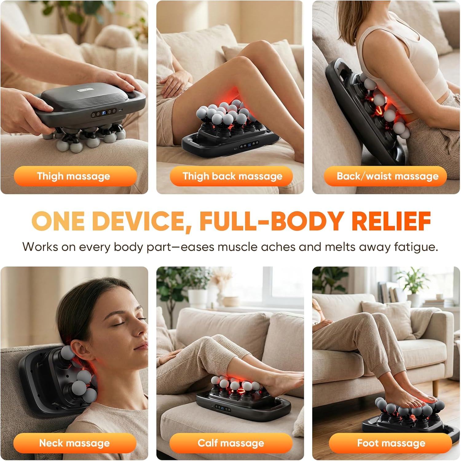 HOTU 20 Head Massage Gun Deep Tissue, Muscle Back Massager with 3 Modes & 30 Intensities, Portable Quiet Multi Mini Head Massager Gun for Hips/Legs/Waist/Shoulders/Foot Body Muscle Pain Relief - Image 7