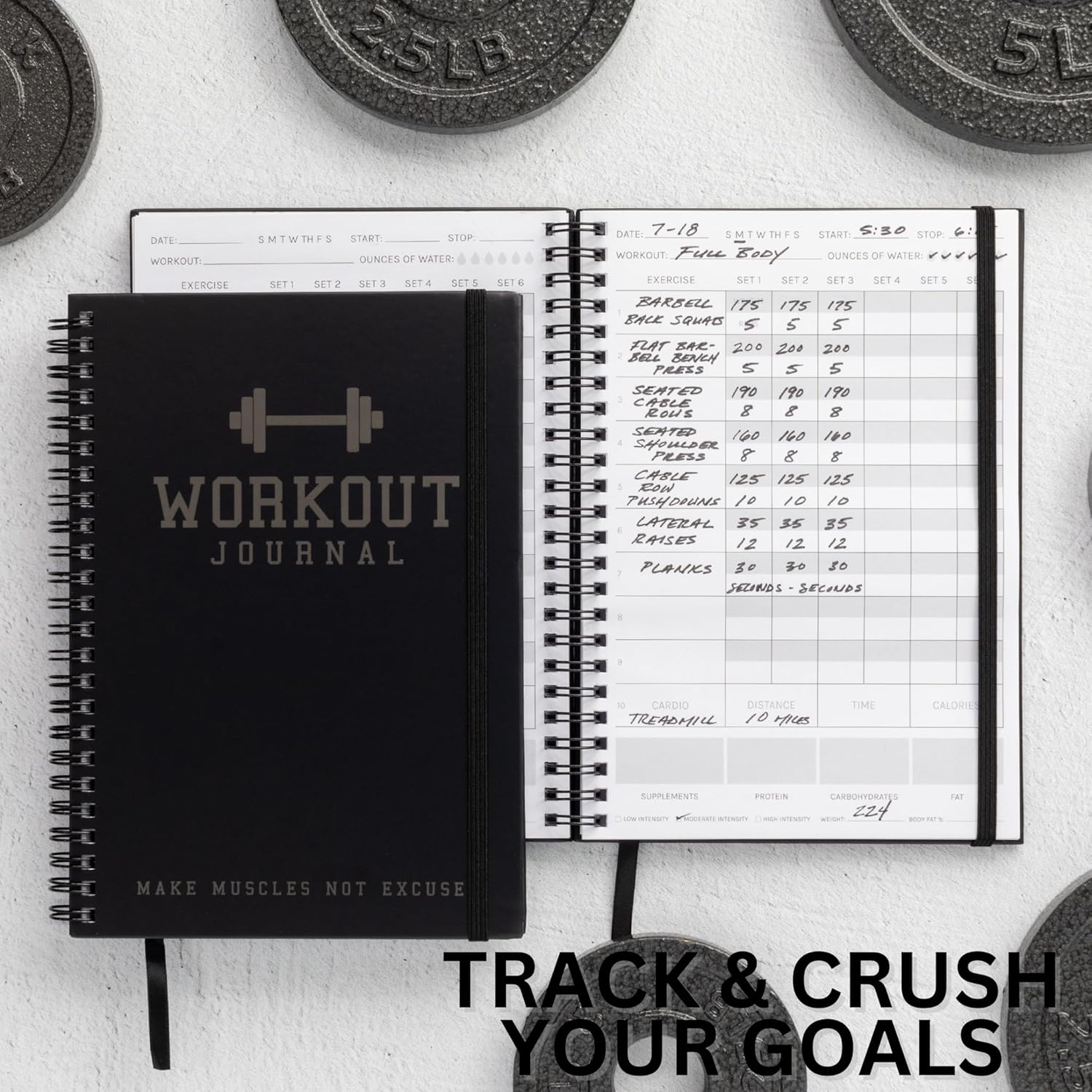 ZICOTO Ultimate Workout Journal - Complete Fitness Training Planner for Men and Women - Track PRs, Build Muscle & Dominate Your Workouts - Essential Gym Gear Accessories for Serious Weight Lifters - Image 5