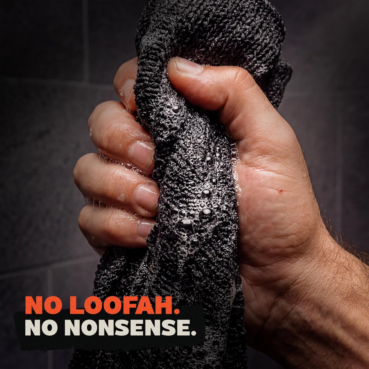Extra Rough Exfoliating Washcloth. Deep Clean Body Washcloth for Men, Back Exfoliator Shower Towel. x1-Pack - Image 3