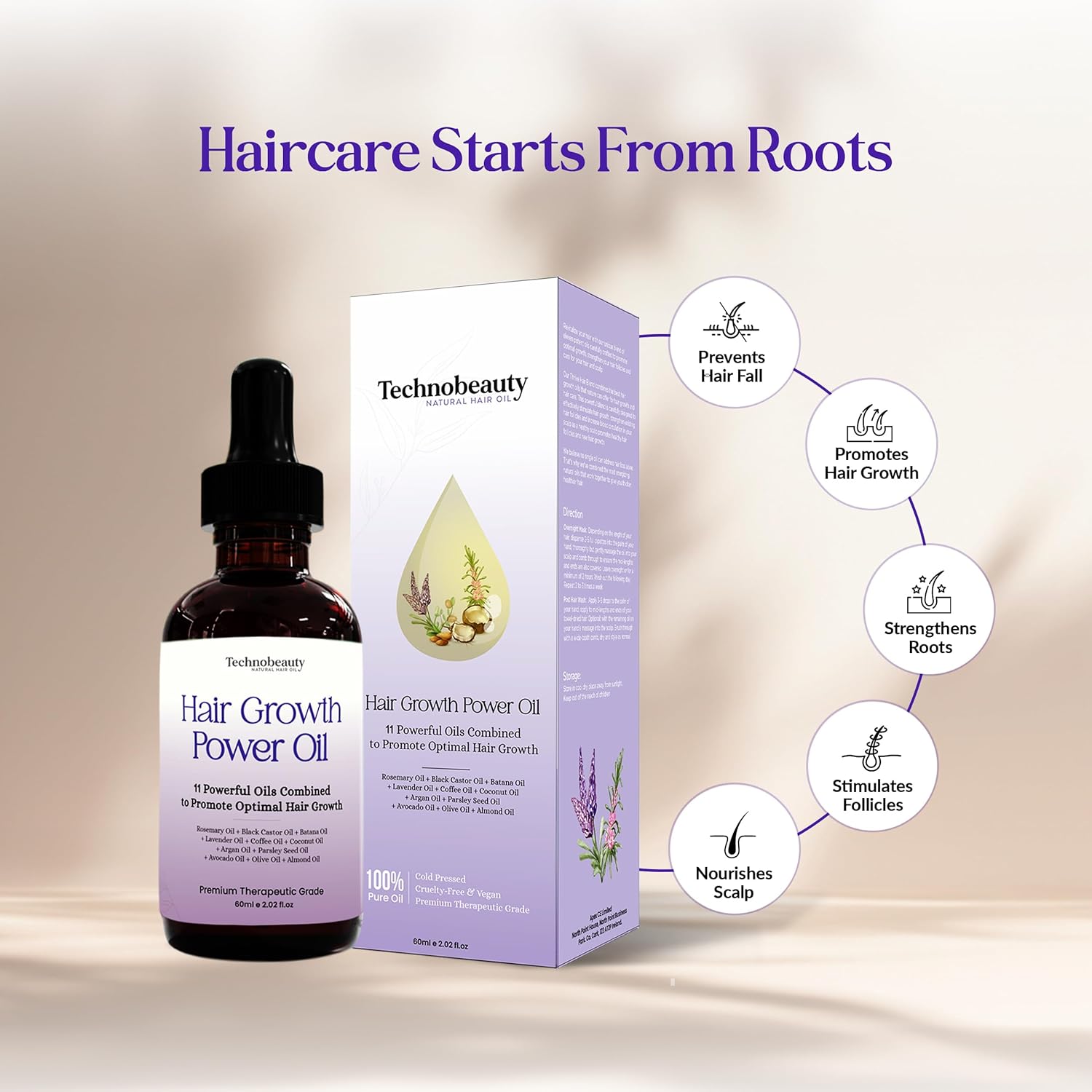 Rosemary Oil With Black Castor, Batana, Lavender, Coffee, Coconut, Argan, Avocado, Olive, Almond & Parsley Seed Oil, 11 Oils Infused for Ultimate Hair Growth & Care for Stronger, Thicker Hair - Image 5