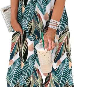 WIHOLL Women’s Summer Short Sleeve Dresses Maxi Dress Vacation Beach Sundresses 2026 with Pockets