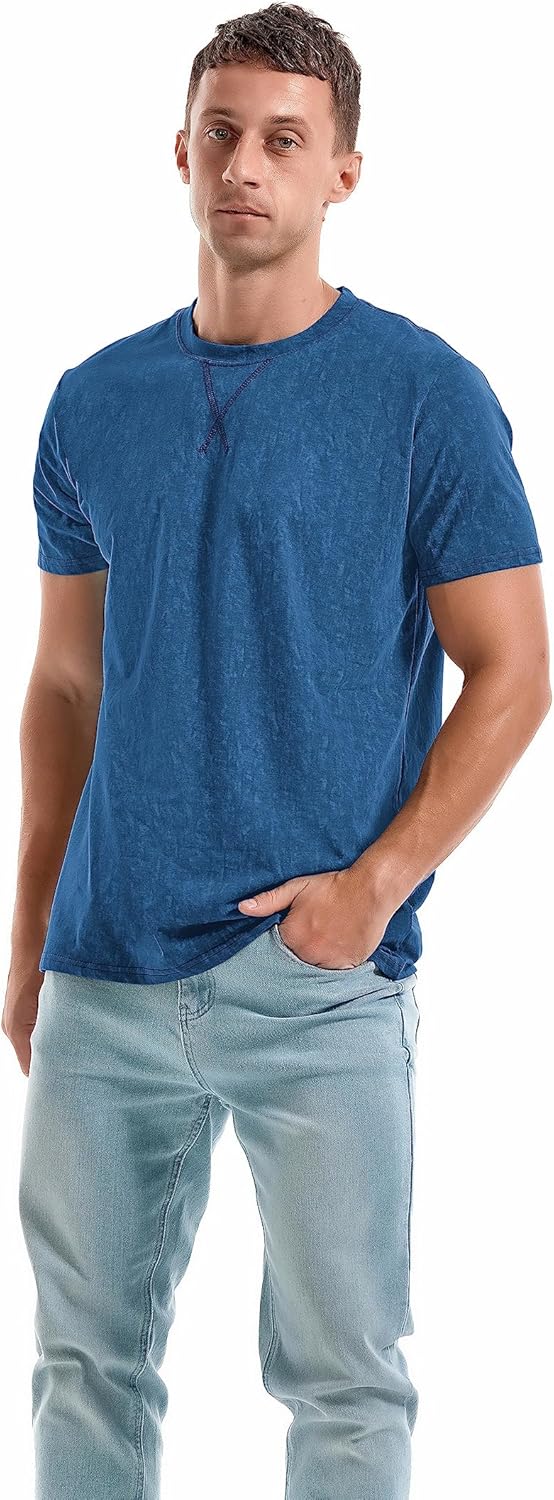KLIEGOU Men's T-Shirts - Premium Cotton Crew Neck Tees S - 4XL - Image 2