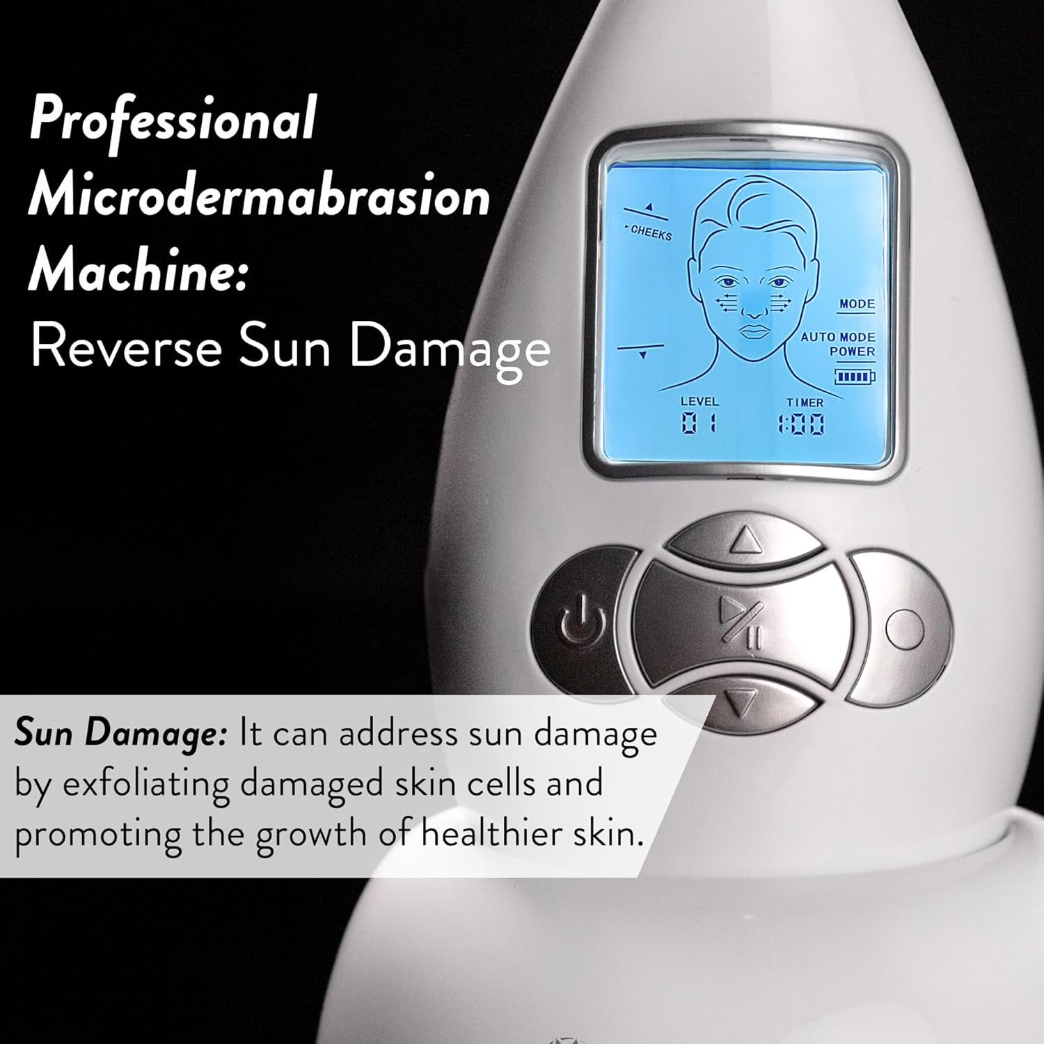 Microderm GLO Diamond Microdermabrasion Machine - Best Gift for Women - Dermabrasion & Anti Aging Wrinkle Skincare - Home Facial Treatment System - Blackhead Remover & Exfoliator for Acne Scars - Image 7