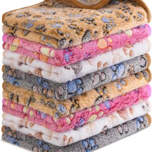 8Pack Soft Guinea Pig Bedding Blankets Washable Small Animal Fleece Cage Liners Reusable Pet Pee Pad Sleep Mat Pad Cover for Hamster Chinchilla Rabbit Hedgehog Dog Cat Essentials (20×30 Inch)