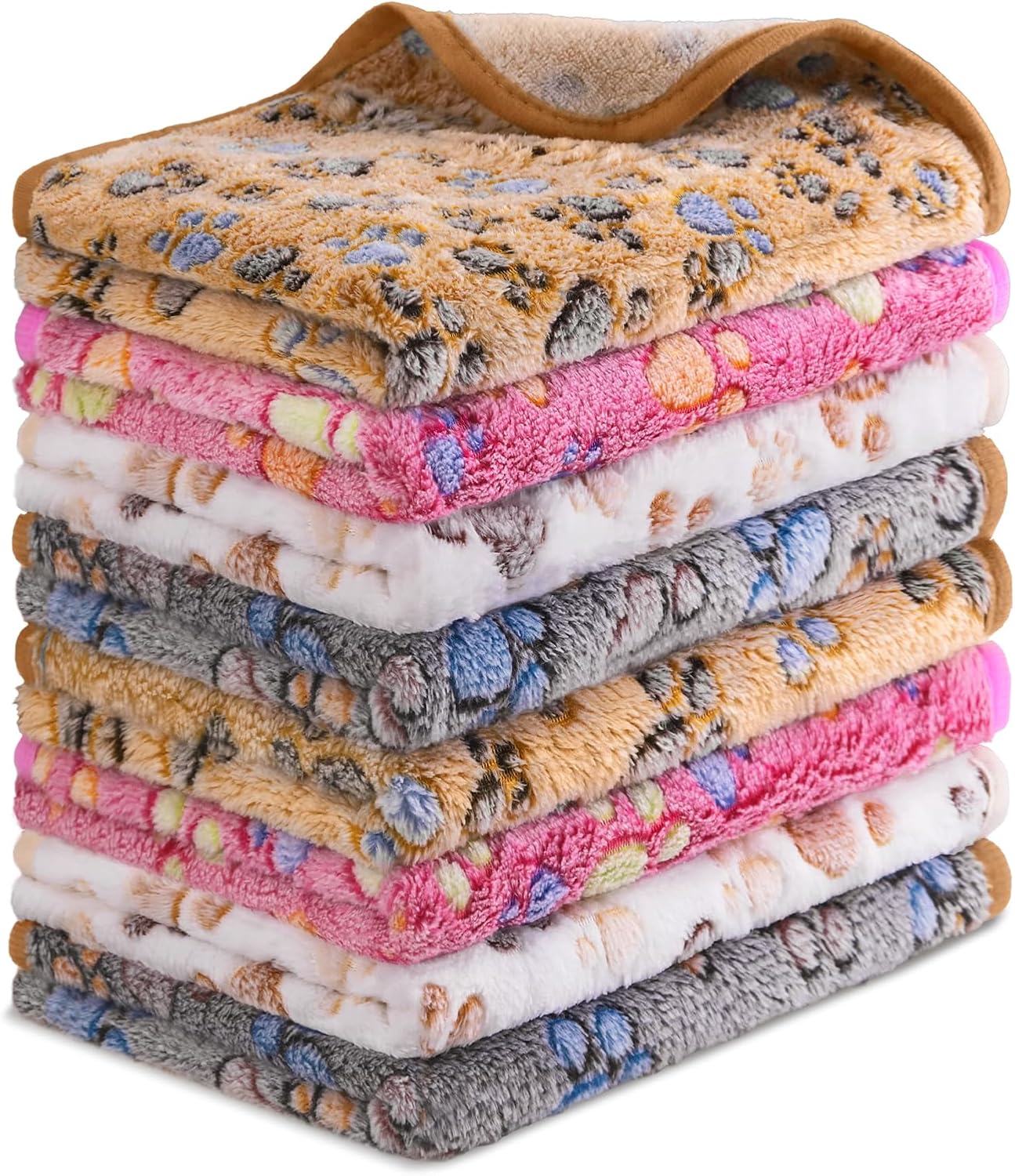 8Pack Soft Guinea Pig Bedding Blankets Washable Small Animal Fleece Cage Liners Reusable Pet Pee Pad Sleep Mat Pad Cover for Hamster Chinchilla Rabbit Hedgehog Dog Cat Essentials (20×30 Inch)