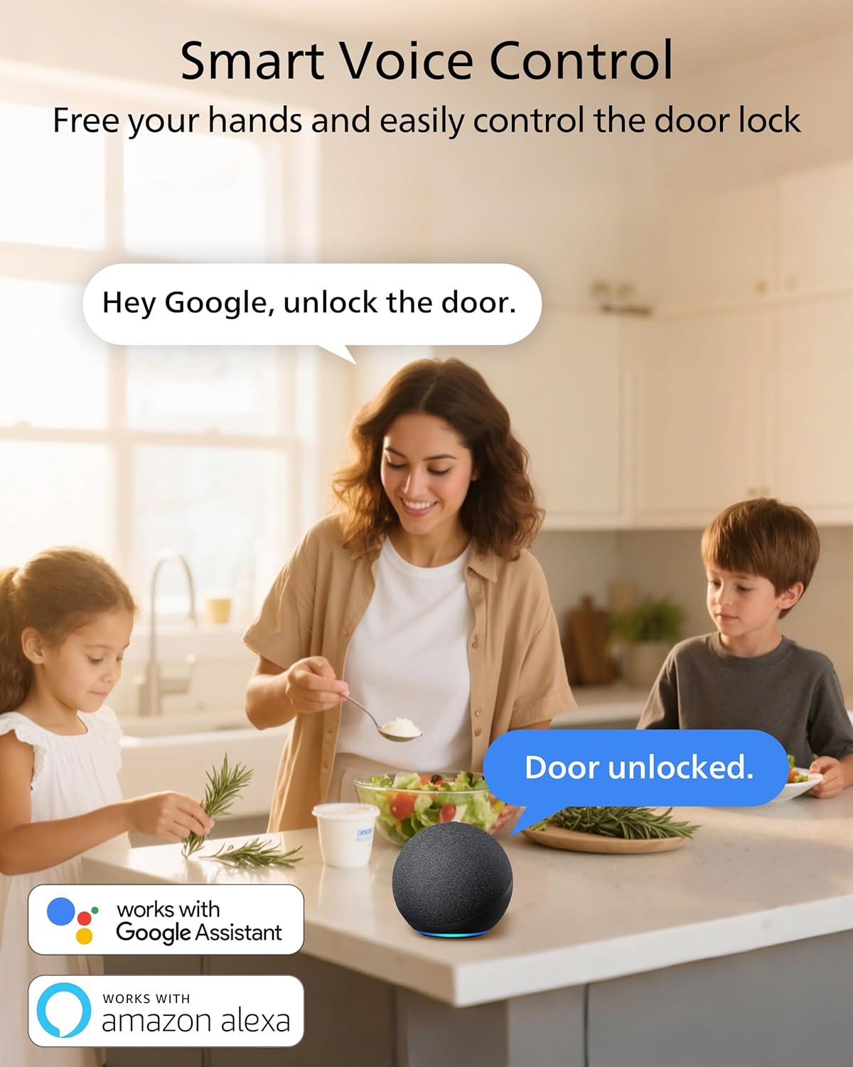Philips Wi-Fi Smart Door Lock with Handle Set, Keypad Deadbolt for Front Door, Fingerprint Keyless Entry Door Lock with App Remote Control, IP53 Waterproof, Auto Lock, Security Easy Installation - Image 4
