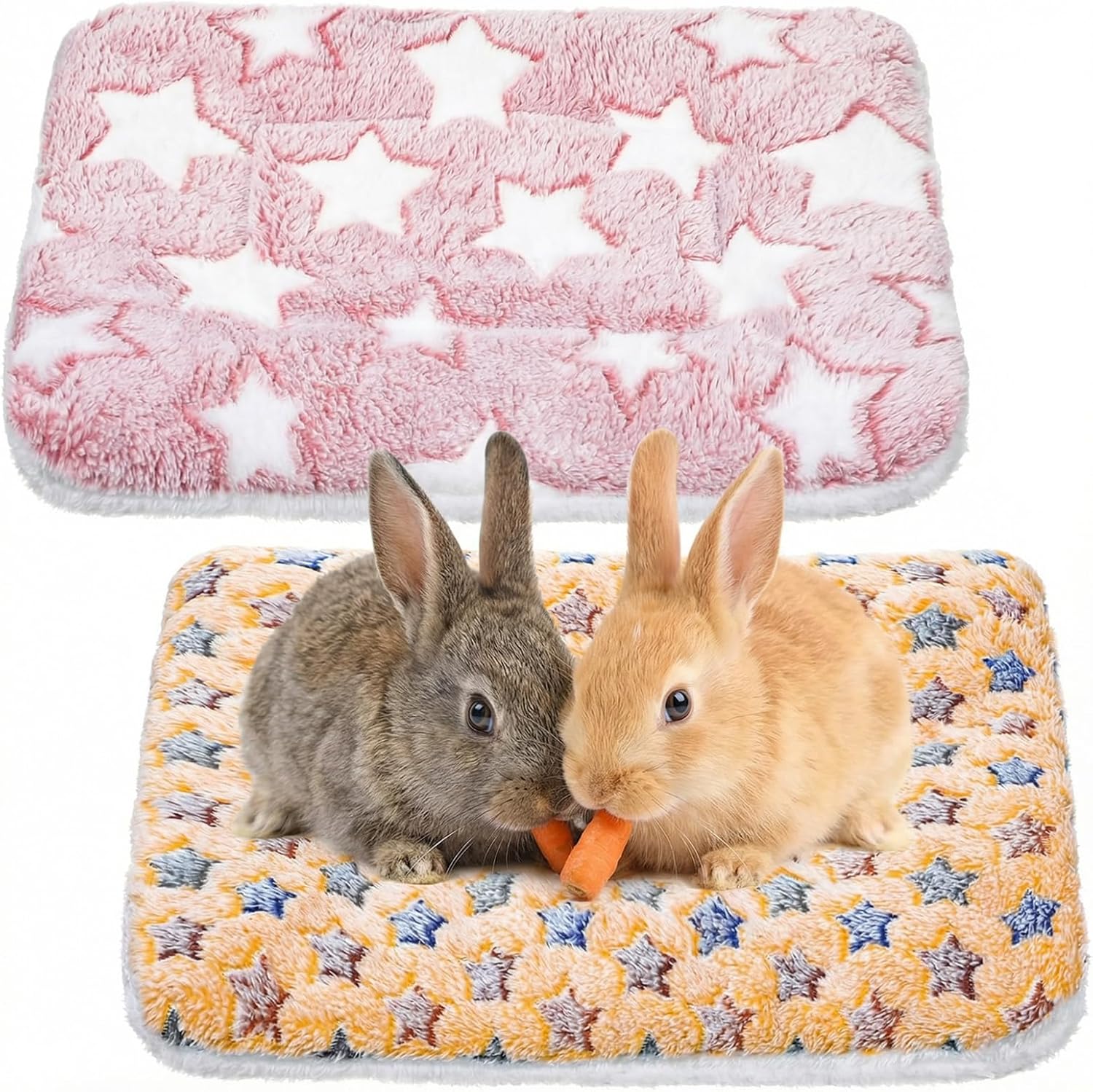 Yolev 2 Pcs Guinea Pig Bed Washable Small Animal Beds Pad Soft Small Pet Sleeping Pads Rabbit Bunny Bed Mat for Chinchilla Hedgehog Hamster Squirrel Ferret(13.4" x 10.3") - Image 8
