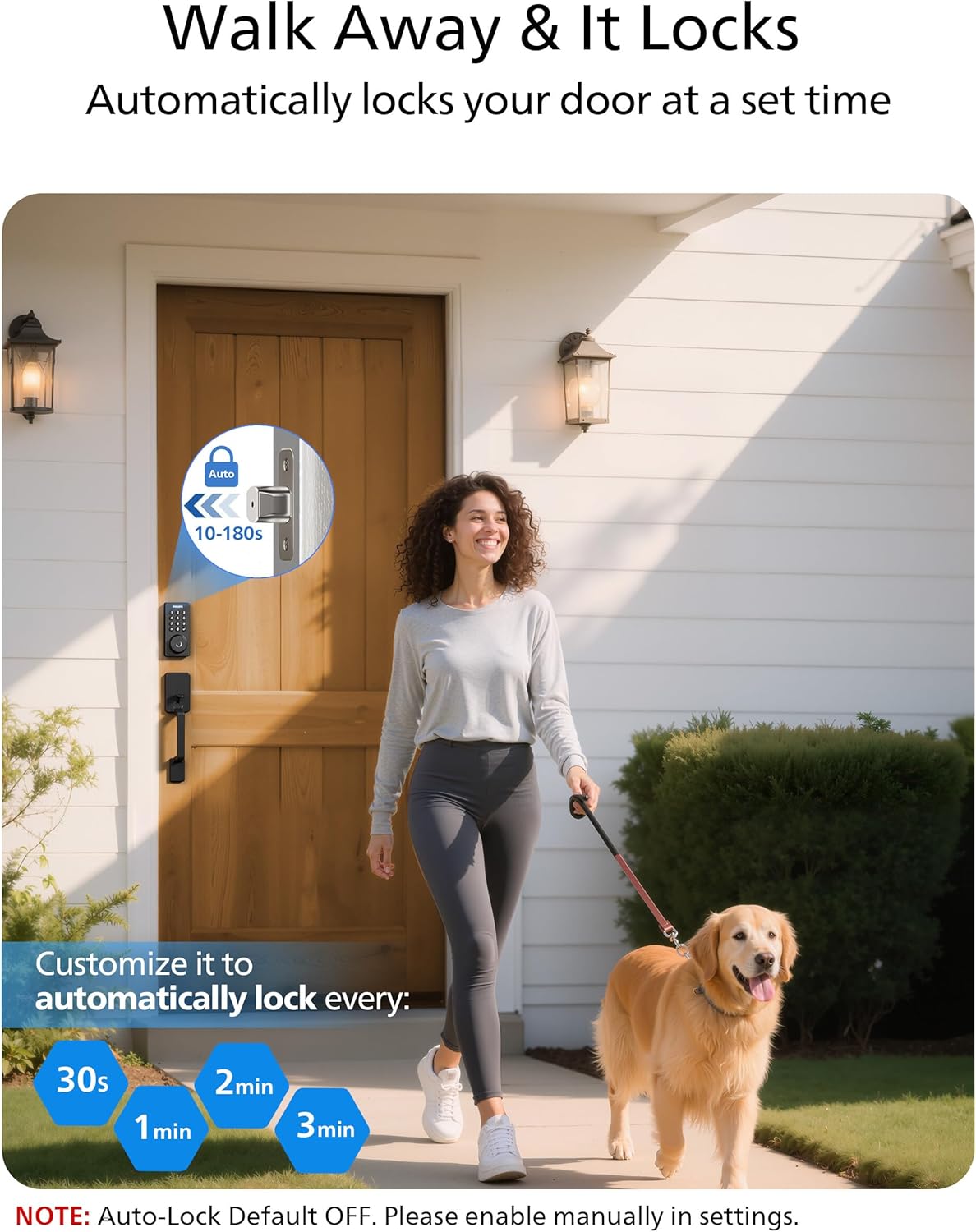 Philips Wi-Fi Smart Door Lock with Handle Set, Keypad Deadbolt for Front Door, Fingerprint Keyless Entry Door Lock with App Remote Control, IP53 Waterproof, Auto Lock, Security Easy Installation - Image 5