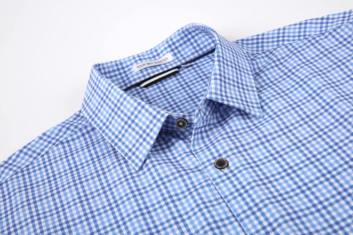 Alex Vando Mens Button Down Shirts Wrinkle Free 4-Way Stretch Print Business Casual Shirt - Image 3