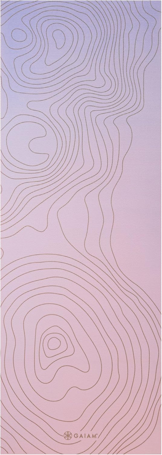 Gaiam Yoga Mat - Premium 6mm Print Extra Thick Non Slip Exercise & Fitness Mat for All Types of Yoga, Pilates & Floor Workouts (68"L x 24"W x 6mm Thick) - Image 2