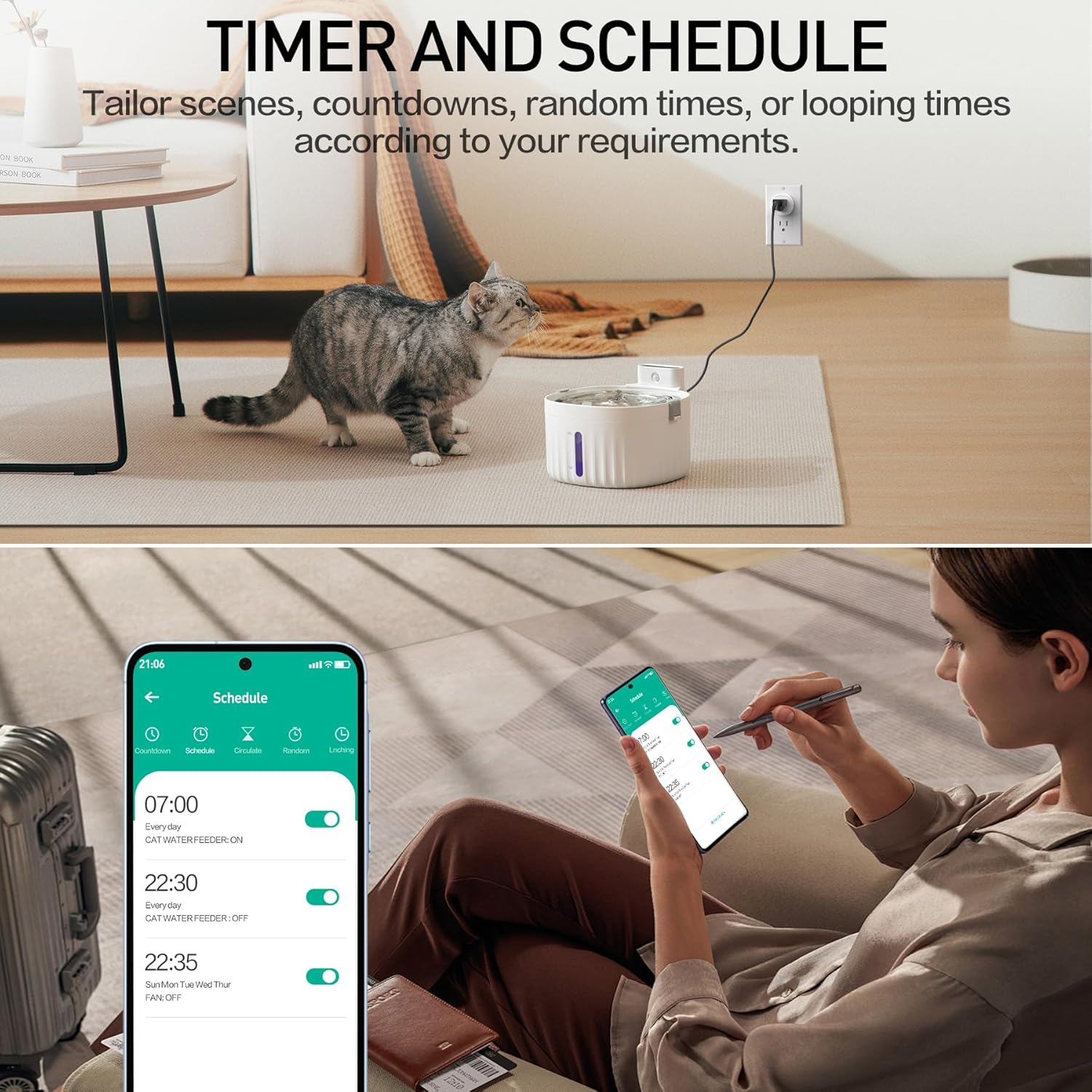 KimPump WiFi Smart Plugs, App Controlled Plug Compatible with Alexa and Google Home, Wireless Outlet Plug with Timer & Schedule, 2.4GHz Wi-Fi Only Smart Socket Outlet FCC Listed for Home - Image 4