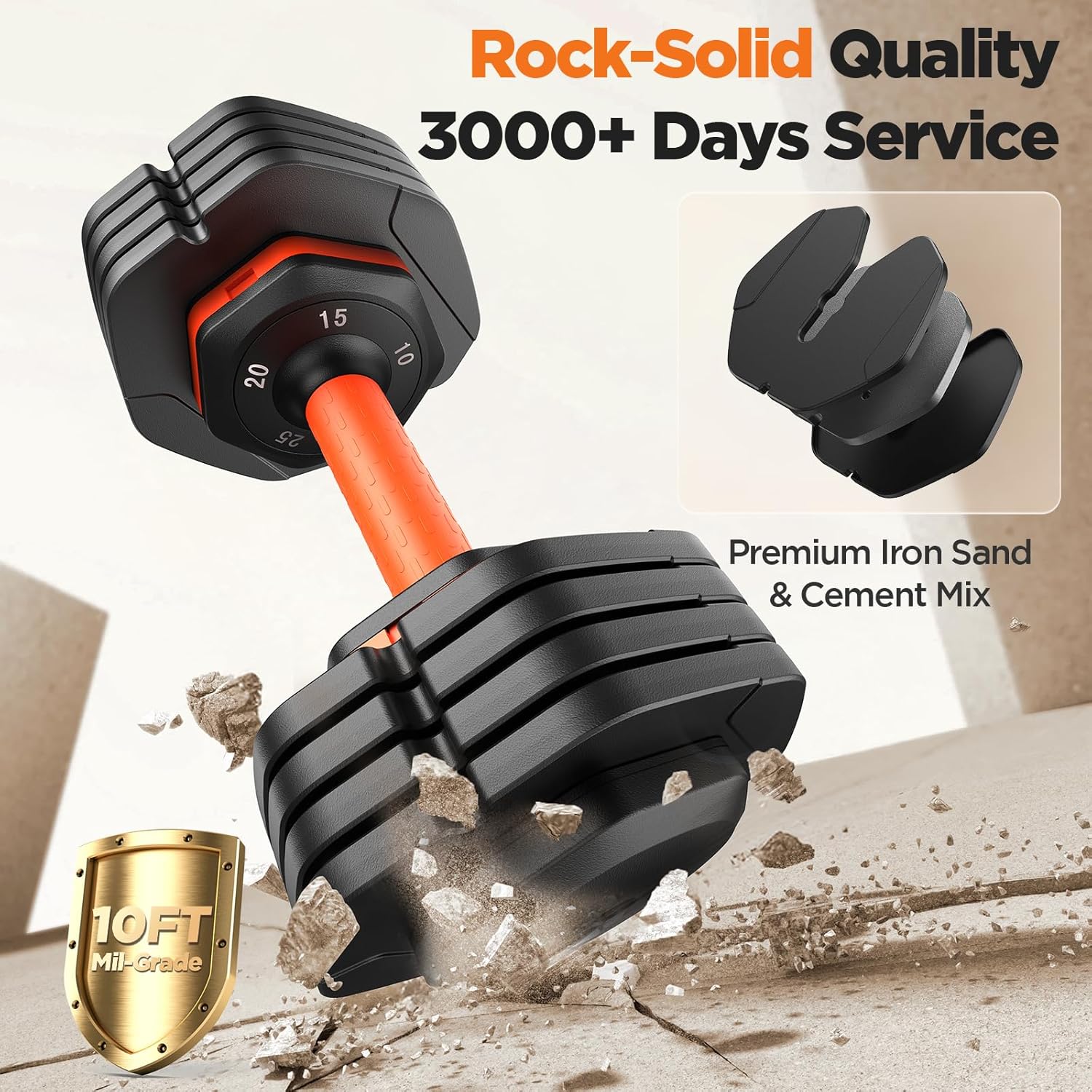2026 FDB2 Updated Adjustable Dumbbell Set of 2, 110lbs/50lbs Weights Dumbbell Set with Storage Box, 25lbs/55lbs Adjustable Weights with Anti-slip Silicone Grip, Weight Set For Home Gym Suit both Men and Women - Image 5