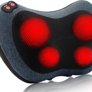 Papillon Mothers Day Gifts for Mom,Back Massager with Heat,Shiatsu Neck Massager Pillow for Back,Neck,Shoulder,Foot&Lower Back Pain Relief,Relaxation Gifts for Women/Mom/Fathers Day (Cyan Blue)