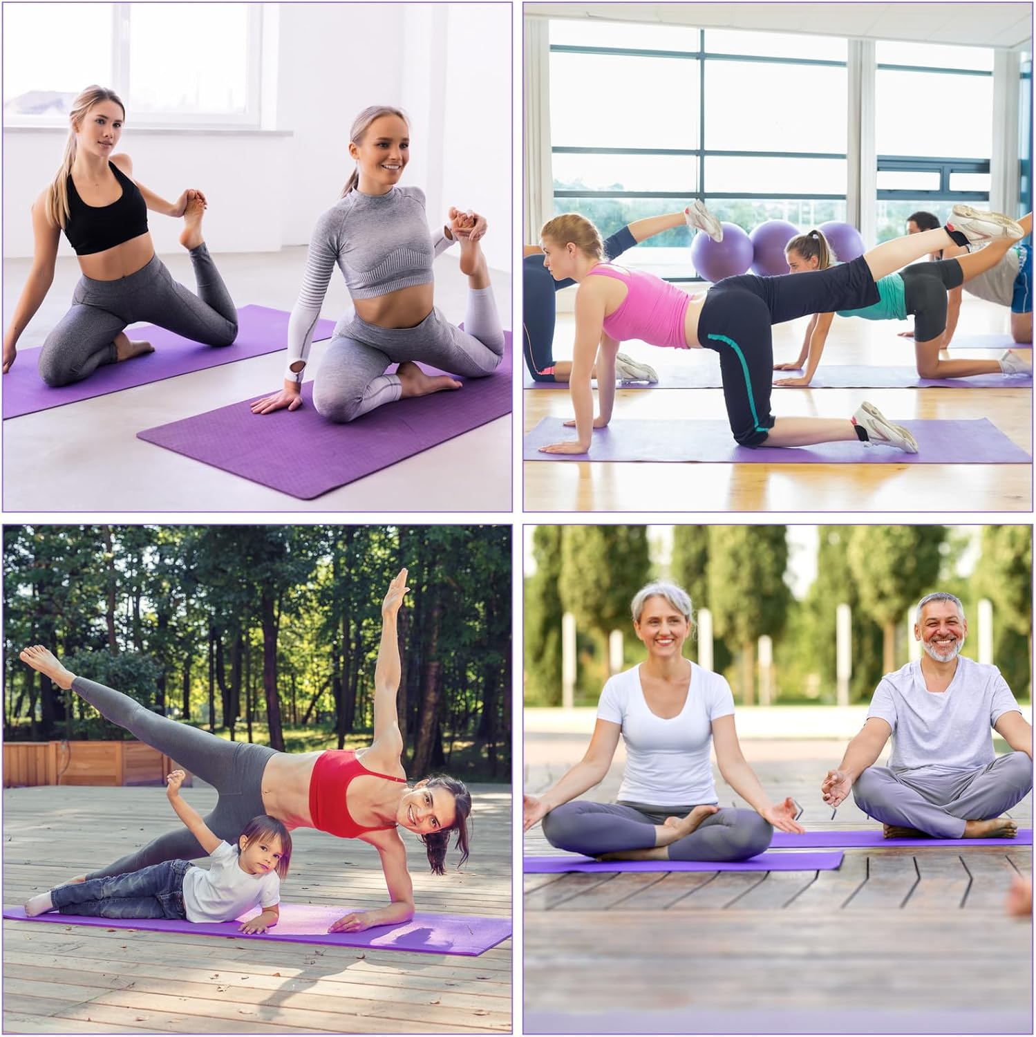 3 mm Thick Yoga Mat Bulk, Non Slip Exercise Workout Fitness Pad for Women Men, Gym Home Yoga Pilates, Easy to Clean, Sturdy PVC - Image 6