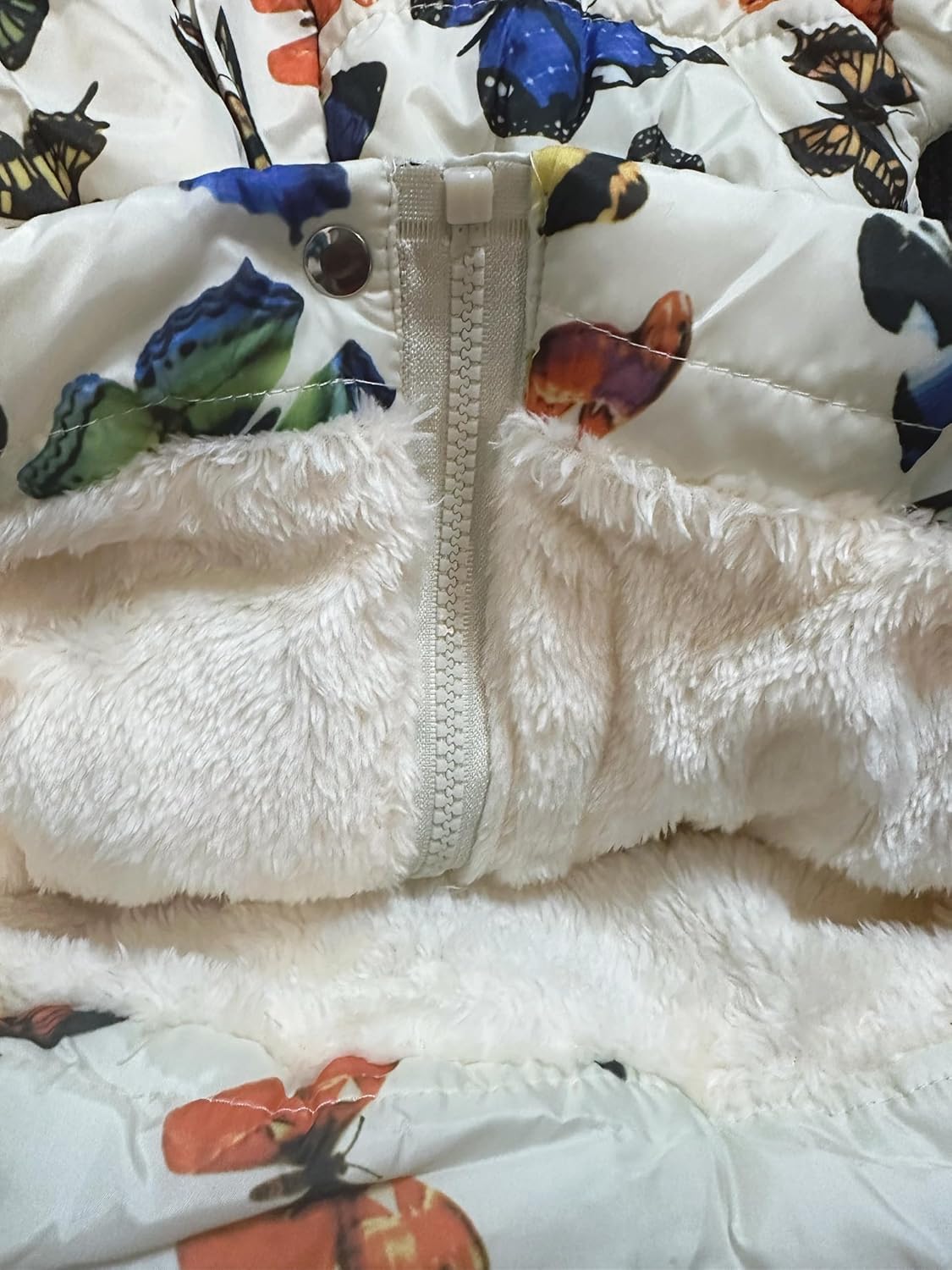 Girl's Winter Coat Jacket Hooded Kids Toddler Flower Print Parka Outwear Warm Cotton Puffer Hooded Jacket - Image 5