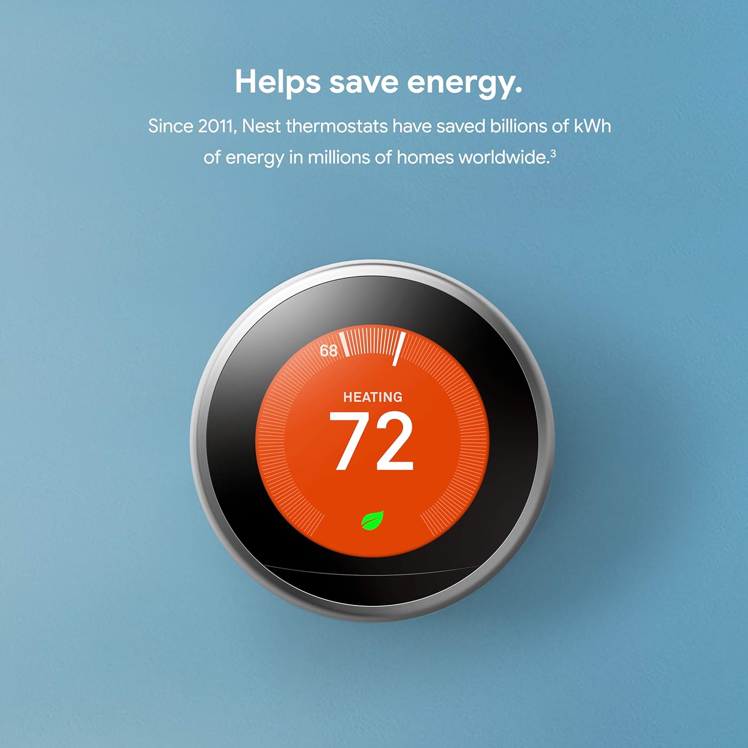 Nest Smart Learning Wi-Fi Programmable Thermostat, 3rd Gen, Mirror Black - Image 3
