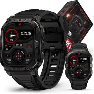 CARBINOX Blaze Smart Watch with GPS – Rugged Fitness Trackers, IP69K Waterproof, 170+ Sports Modes, Gorilla Glass, Make/Receive Calls, Android & iOS Compatible