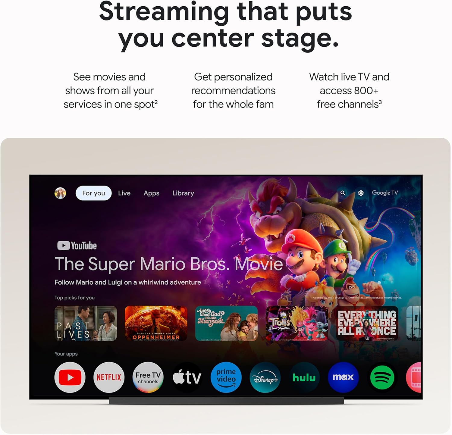 Google TV Streamer 4K - Fast Streaming Entertainment on Your TV with Voice Search Remote - Watch Movies, Shows, Live TV, and Netflix in 4K HDR - Smart Home Control - 32 GB of Storage - Porcelain - Image 3