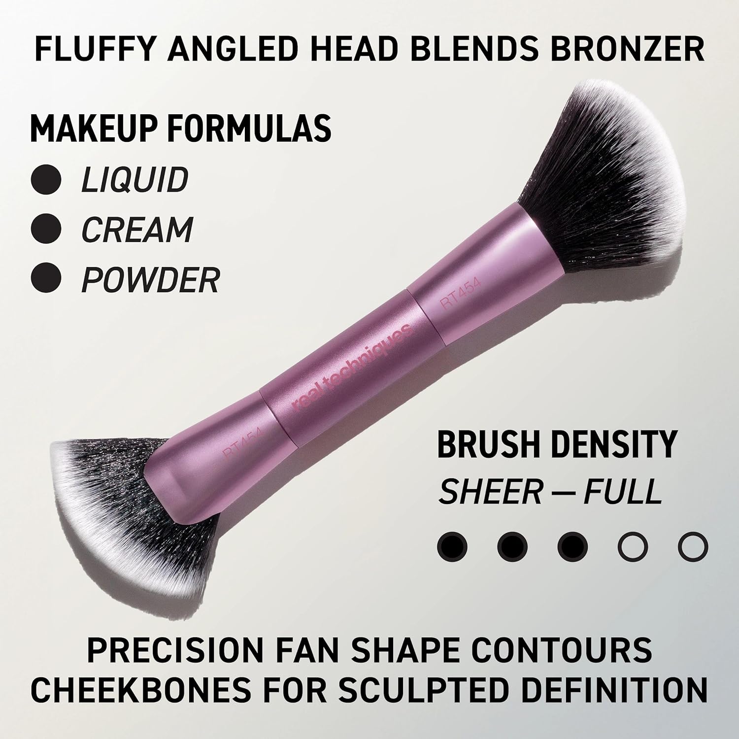 Real Techniques Big Blends Energy Brush + Dual-Sided Puff Kit, 6 Piece Face Makeup Brush & Puff Set for Foundation, Concealer, Powder & Blush, Travel Friendly, Cruelty-Free & Vegan - Image 4