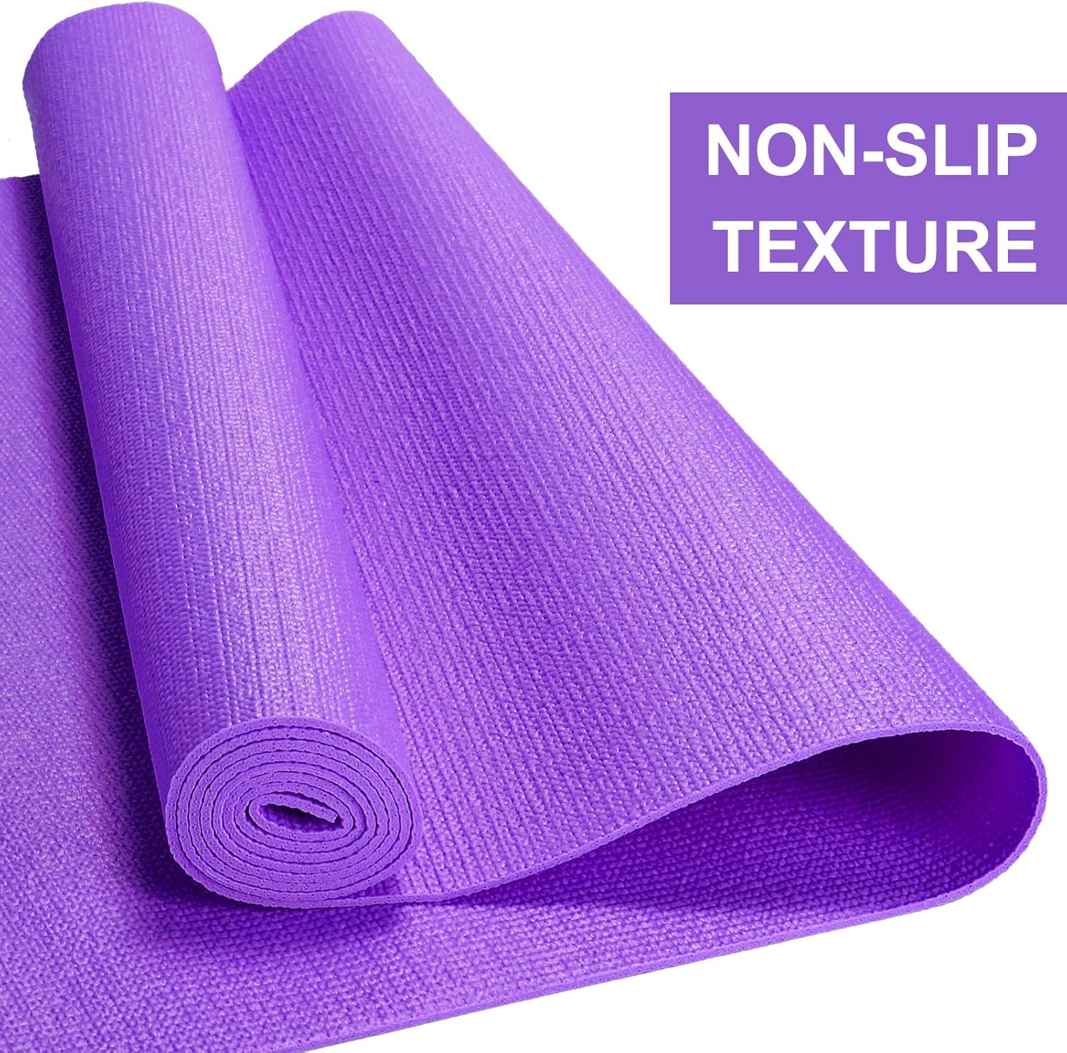 3 mm Thick Yoga Mat Bulk, Non Slip Exercise Workout Fitness Pad for Women Men, Gym Home Yoga Pilates, Easy to Clean, Sturdy PVC - Image 5