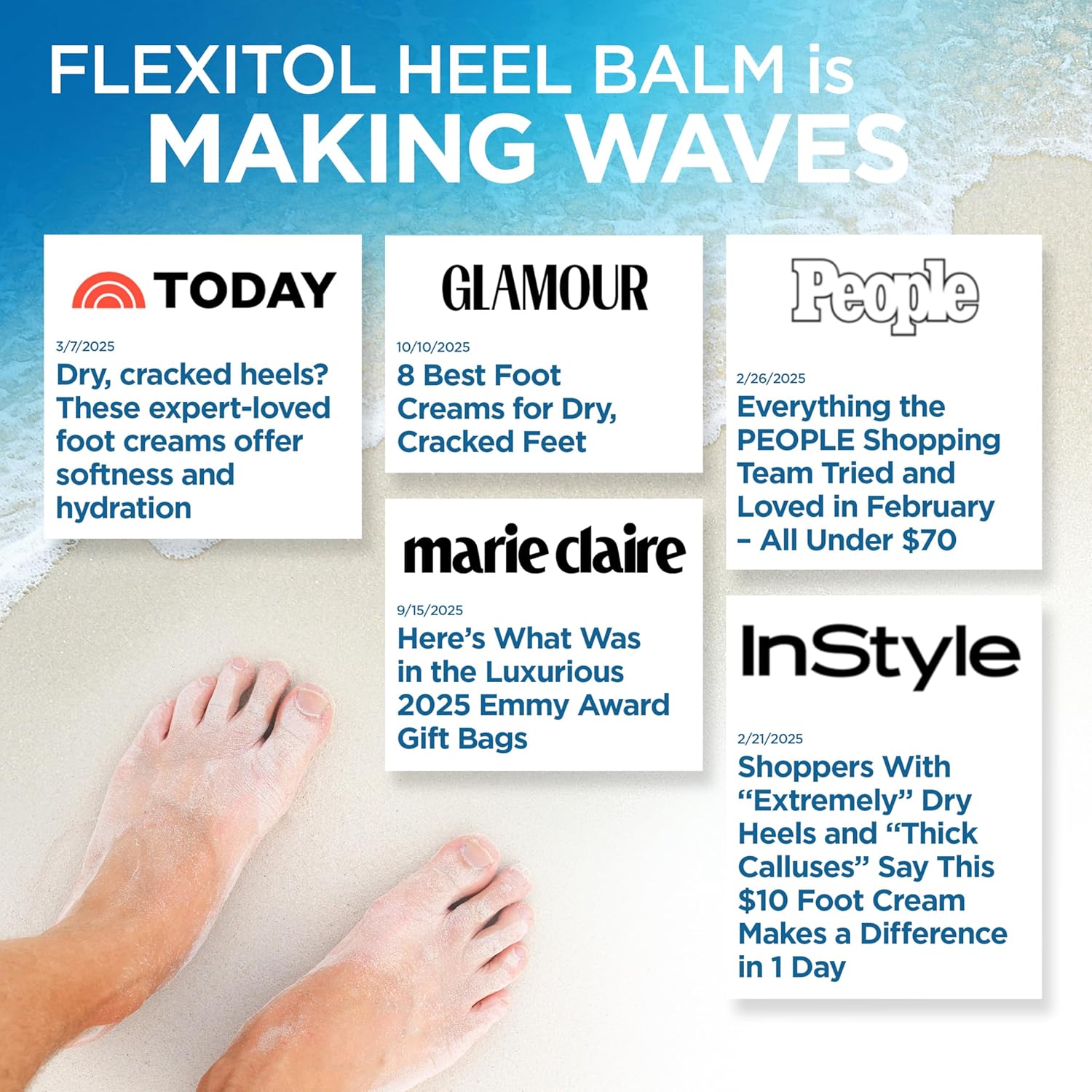 Flexitol Heel Balm, Cracked Heel Cream & Foot Balm, Intensive Hydration for Dry, Rough Feet & Heels, Urea-Based Moisturizing Cream, 4 oz Tube - Image 7