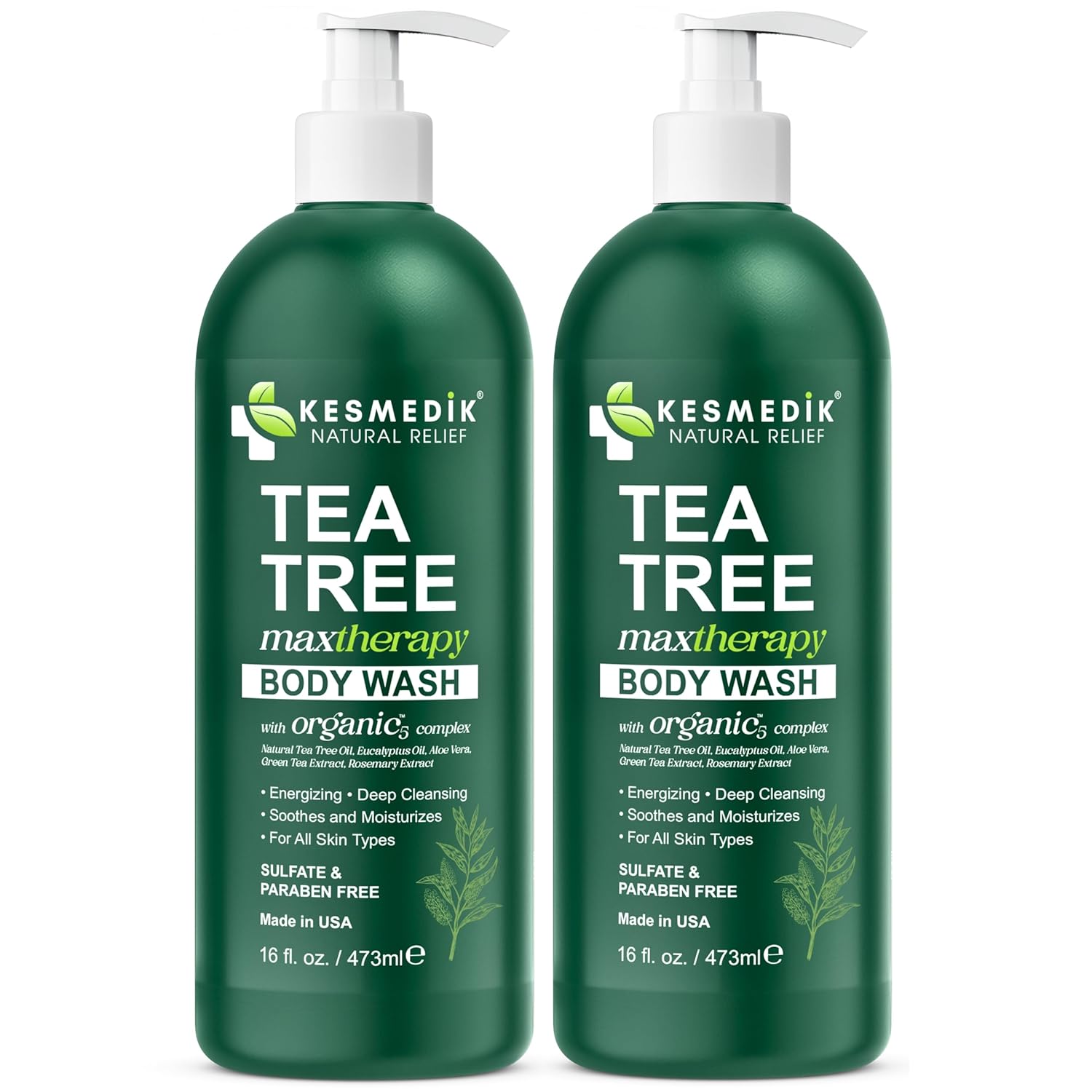 KESMEDIK Tea Tree Body Wash MaxTherapy, Itchy Skin Relief Soap, Soothes Jock Itch, Athlete's Foot, Acne, Eczema, Psoriasis & Sensitive Skin, Intimate Wash, Men & Women, 2-Pack, Original Edition - Image 7