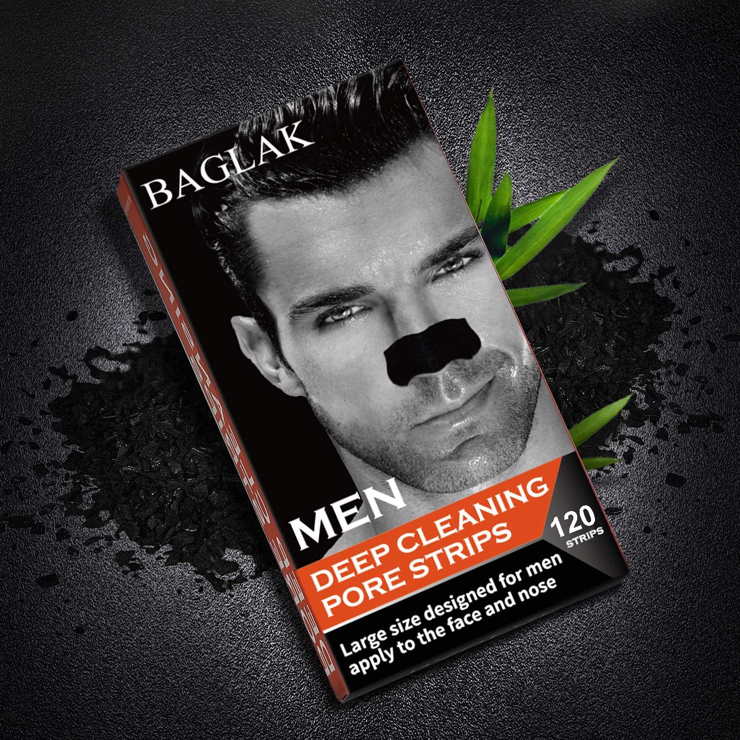 Men Blackhead Pore Strips - 120 Strips - Deep Cleansing - Face Nose Pores - Blackheads Removal - Large Size For Nose+Face - Image 7