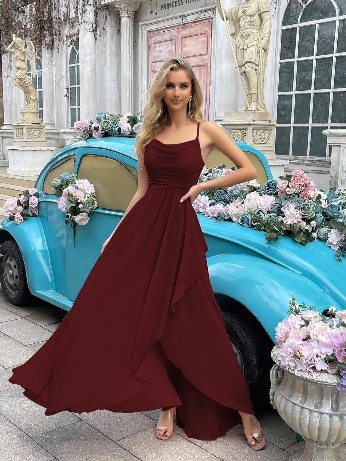 Women's Formal Evening Gown Elegant Long Prom Dress Summer Wedding Guest Party Cocktail Bridesmaid Maxi Dress - Image 4