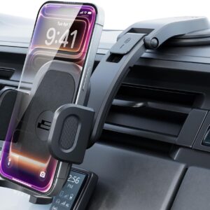 Bracketron TripGrip Low-Profile Dashboard Car Phone Holder Mount, One-Click Expandable Phone Holders for Your Car for All Smartphones