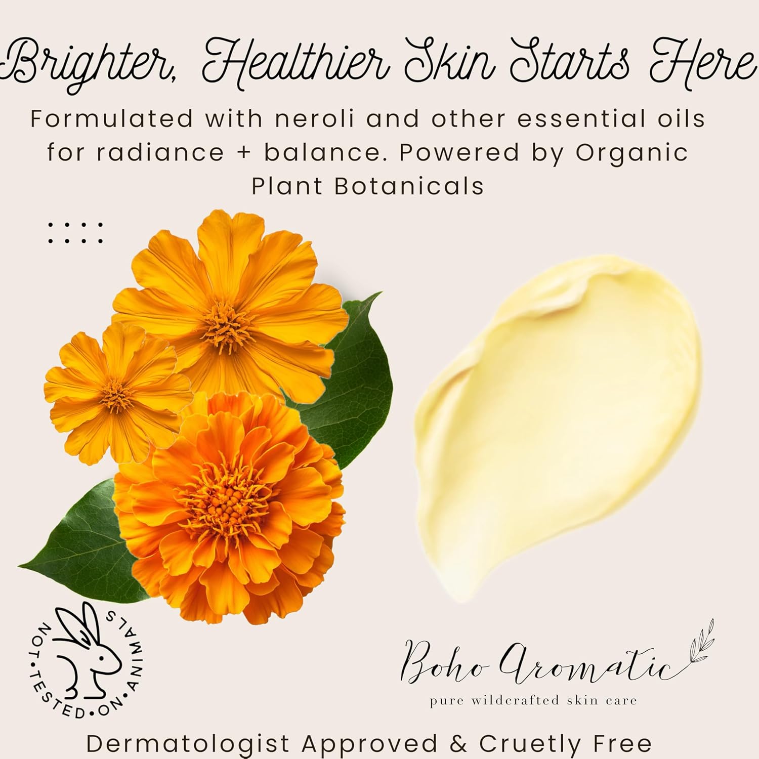 Calendula Nourishing Face Cream for Dry Skin, Natural & Organic Facial Cream, Hydrating and Moisturizing skin care product, Vegan Face Cream, calendula face cream, Facial Moisturizer - Image 3