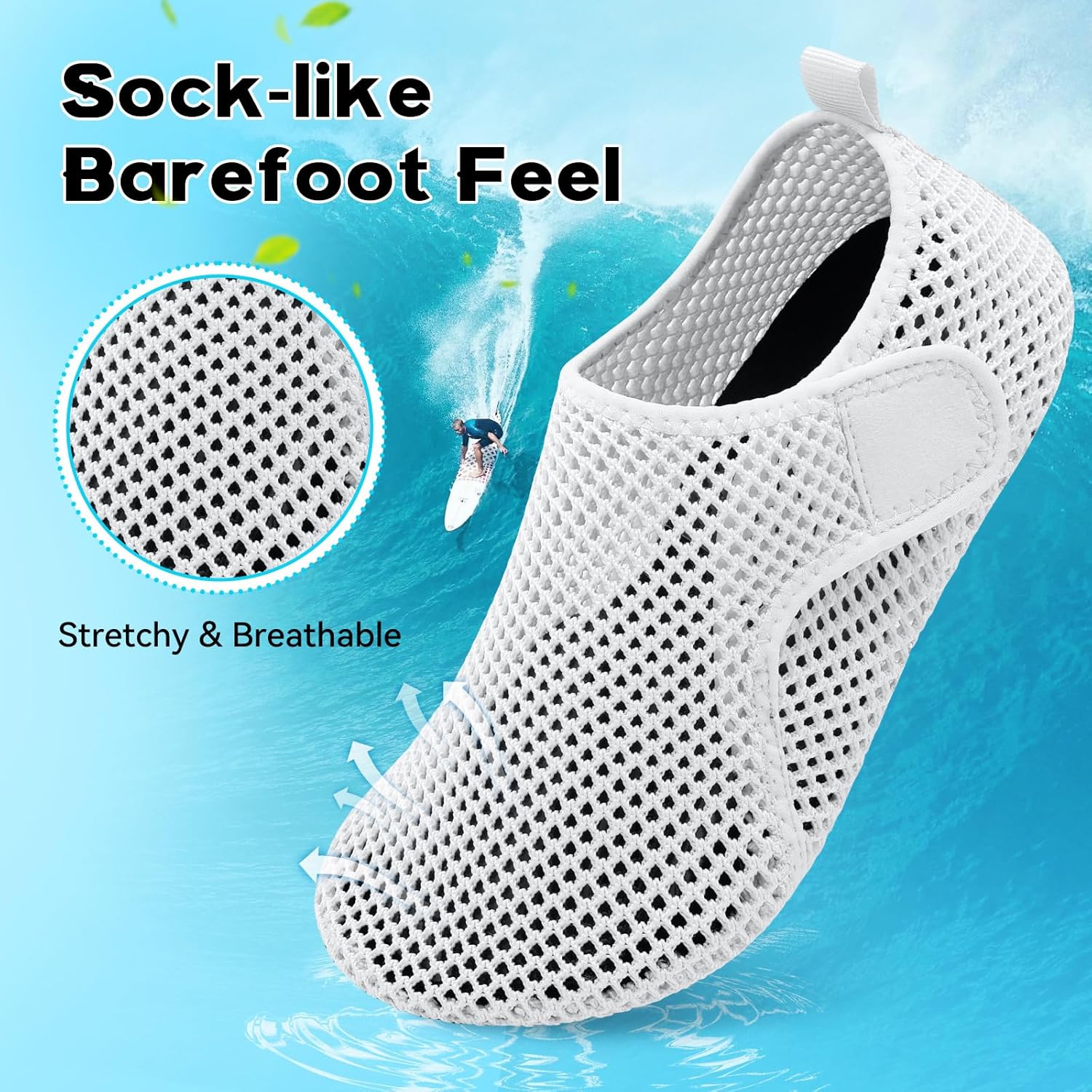 Scurtain Barefoot Water Shoes for Women Men Beach Swim Aqua Socks Summer Quick-Dry Sandals Slippers - Image 3