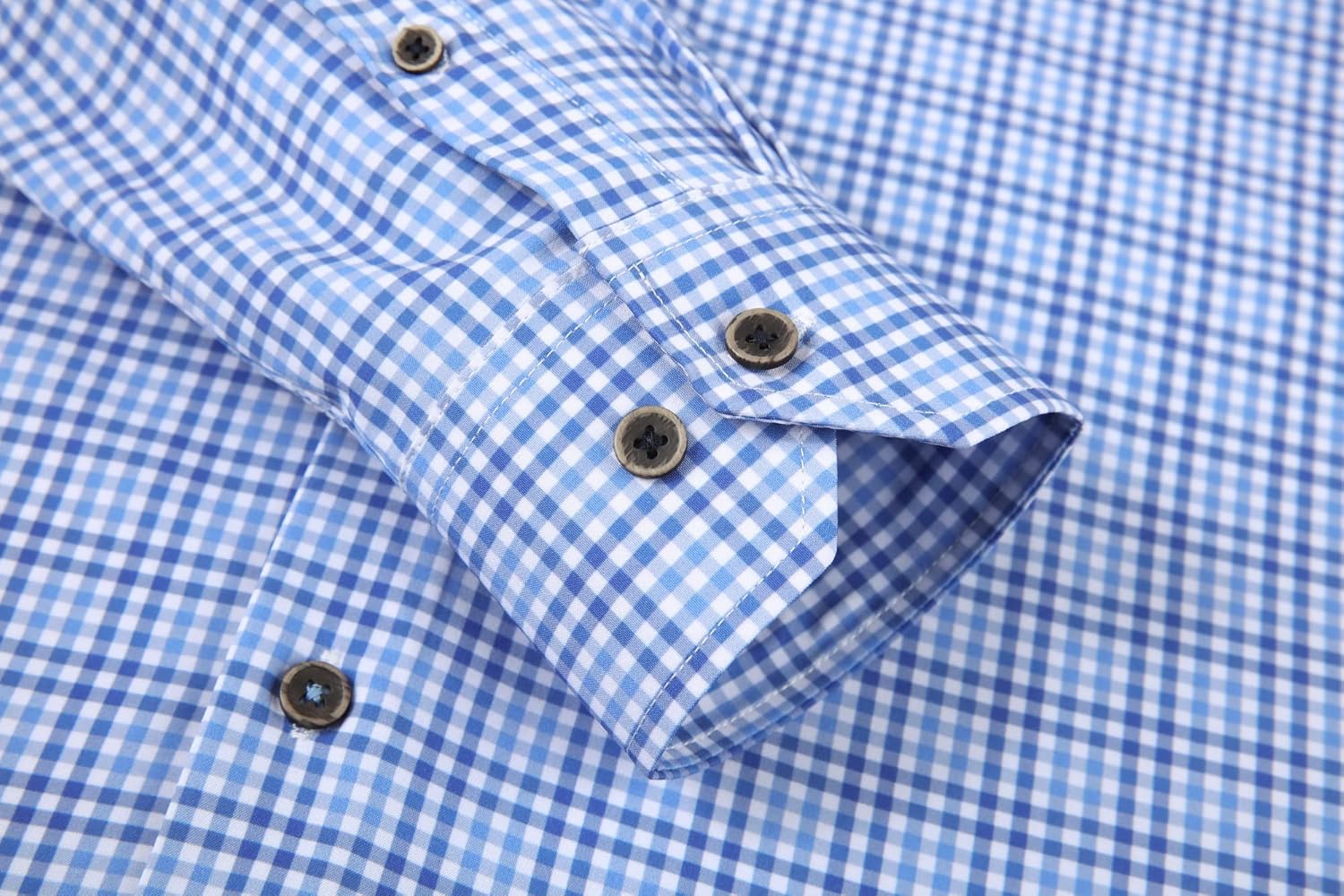 Alex Vando Mens Button Down Shirts Wrinkle Free 4-Way Stretch Print Business Casual Shirt - Image 5