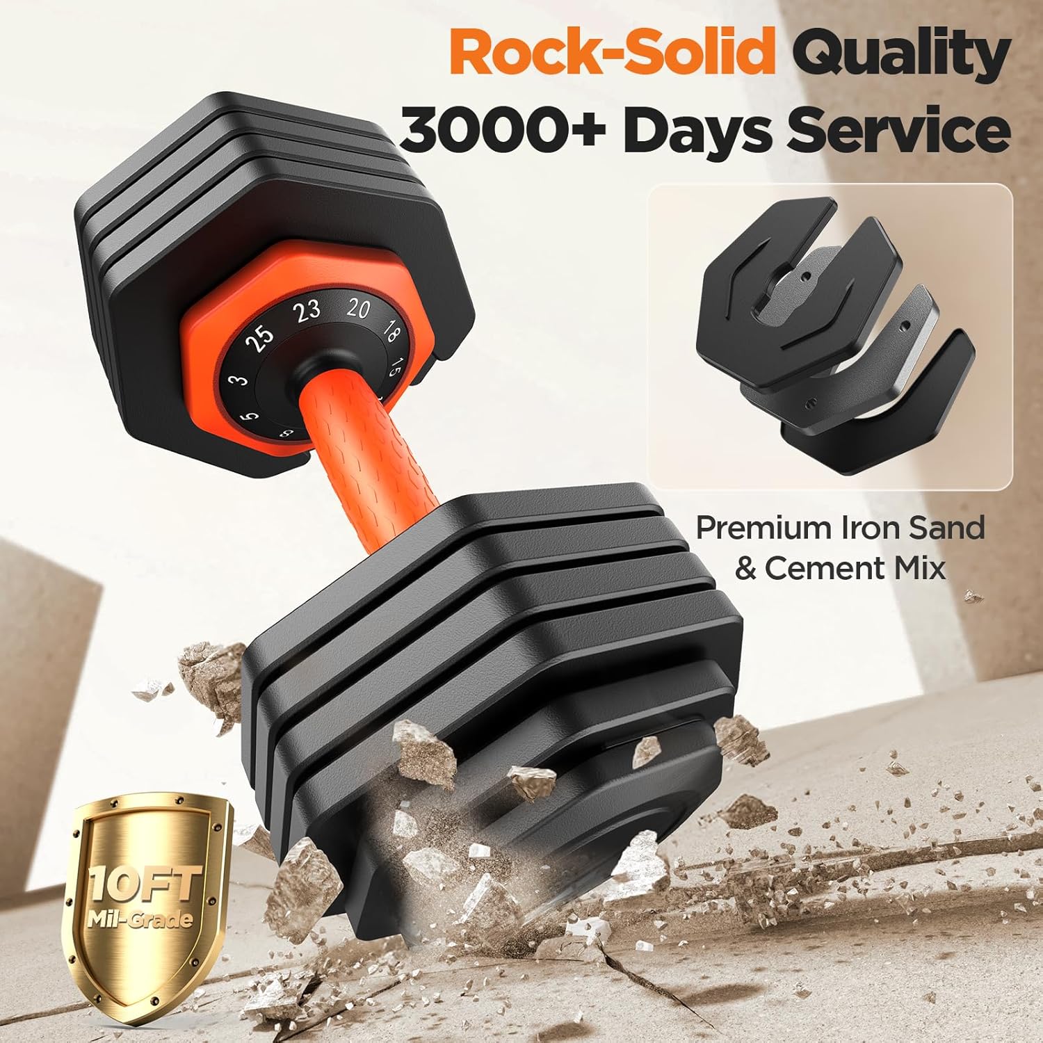 2026 FDB2 Updated Adjustable Dumbbell Set of 2, 110lbs/50lbs Weights Dumbbell Set with Storage Box, 25lbs/55lbs Adjustable Weights with Anti-slip Silicone Grip, Weight Set For Home Gym Suit both Men and Women - Image 5