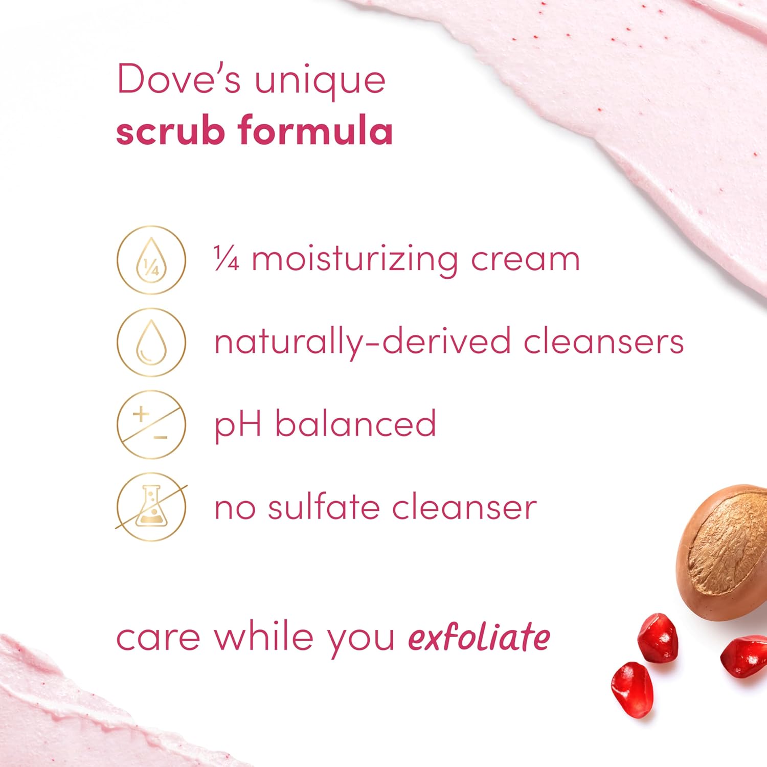 Dove Pomegranate & Shea Butter Body Scrub Exfoliates and Deeply Nourishes for Smooth, Radiant Skin 15 oz - Image 4