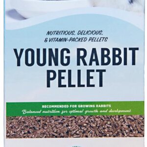 Small Pet Select Young Rabbit Pellet Food, Pellets, Treats for Bunny Rabbits High Fiber Timothy Hay Based Formula, 5lb