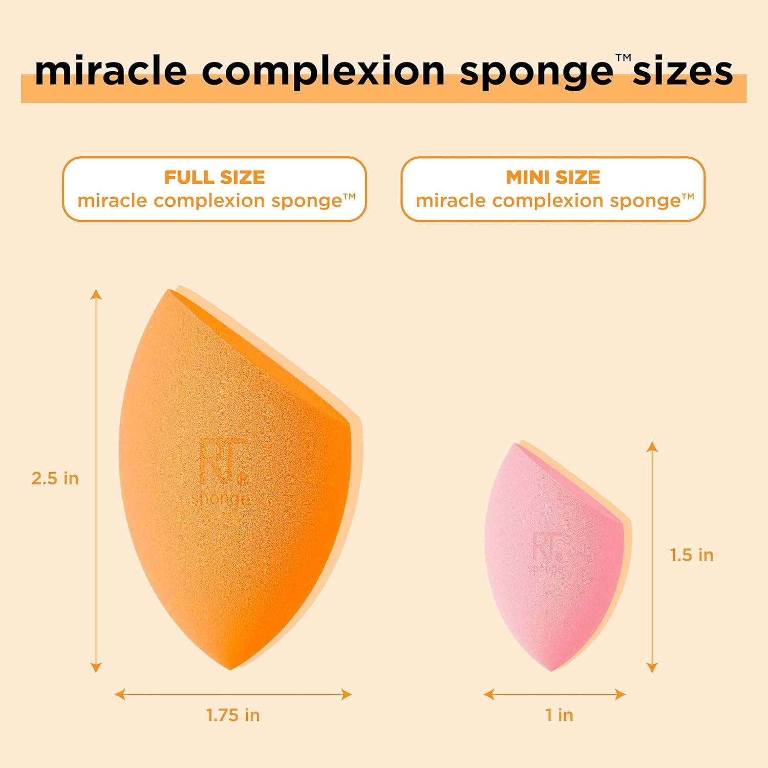 Real Techniques Mini Miracle Complexion Sponge 4 Pack, Small Makeup Blending Sponges, For Foundation & Concealer, Mini Size for Under Eyes & Touch-Ups, Travel Friendly, Natural Makeup, Latex-Free - Image 2