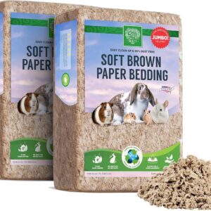 Small Pet Select Brown Natural Paper Bedding, Soft Animal Bedding with Odor Control for Guinea Pig, Rabbit, Hamster, or Bunny, Cage Accessories, Made in the USA, 178L (2 Pack)