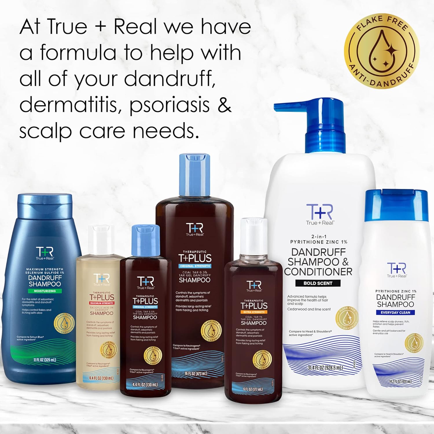 True+Real Moisturizing Dandruff Shampoo with Aloe and Selenium Sulfide 1%, 11fl oz - Image 9