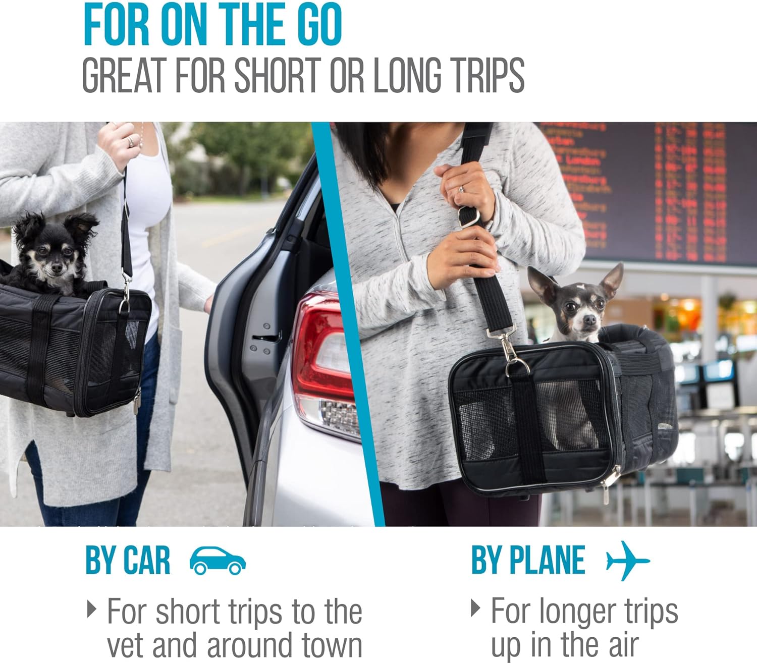 Sherpa Delta Airlines Travel Pet Carrier, Airline Approved & Guaranteed On Board - Black, Medium - Image 11