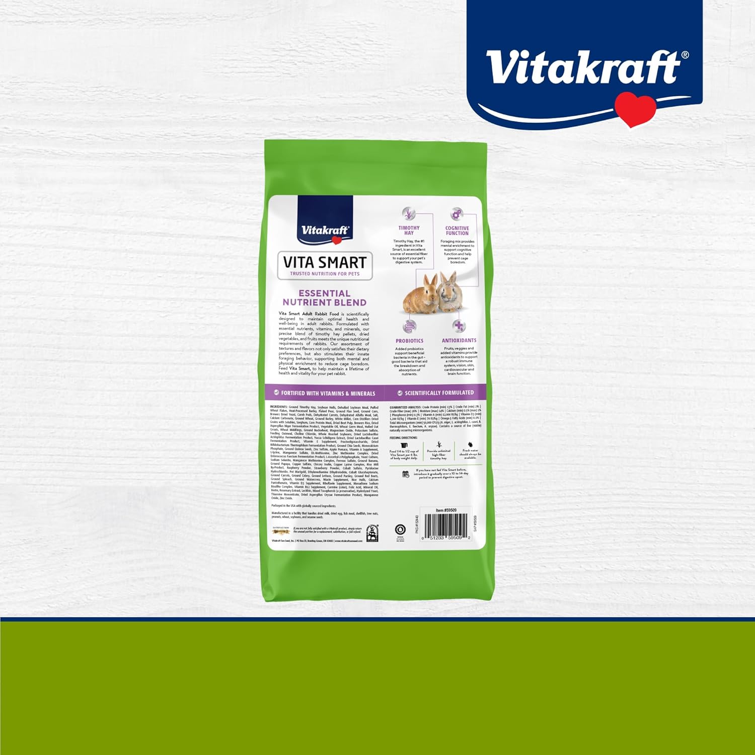 Vitakraft VitaSmart Complete Nutrition Pet Rabbit Food, 8 lbs - Image 7