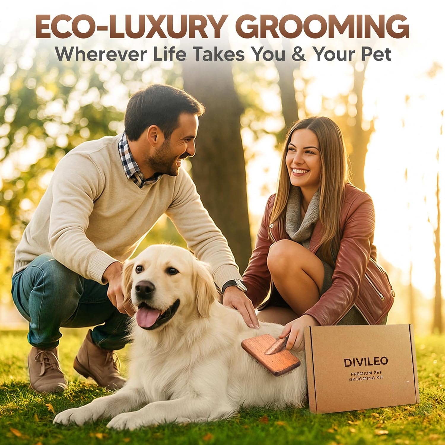 Premium Waterproof Pet Grooming Kit for Dogs & Cats – Wooden Handle Slicker Brush, Deshedding Comb & Nail Clipper – Professional Dog Grooming Supplies Set with Canvas Pouch | USA Brand - Image 7