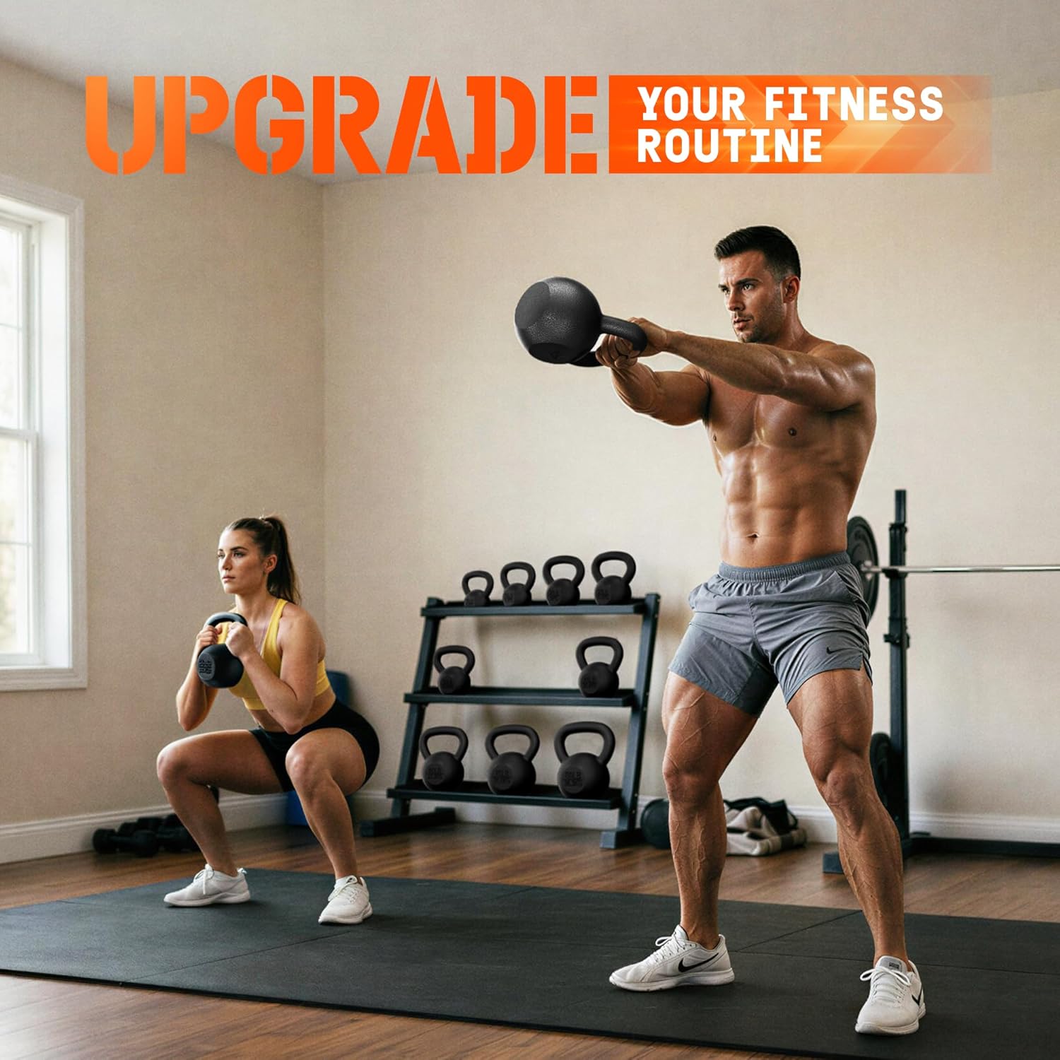 Yes4All Cast Iron Kettlebell, Strength Training Kettlebells 5-80 Lb (5,10,15,20,25,30,35,40,45,50,60,70,80 Lb) for Full Body Workout, Push up, Strength Training - Single & Kettlebell Set of 2 for Men - Image 6