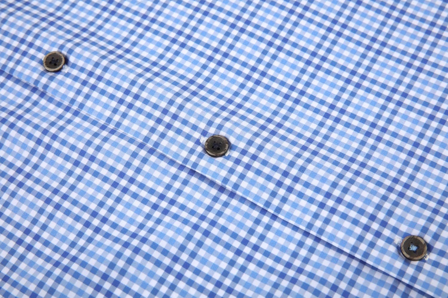 Alex Vando Mens Button Down Shirts Wrinkle Free 4-Way Stretch Print Business Casual Shirt - Image 4