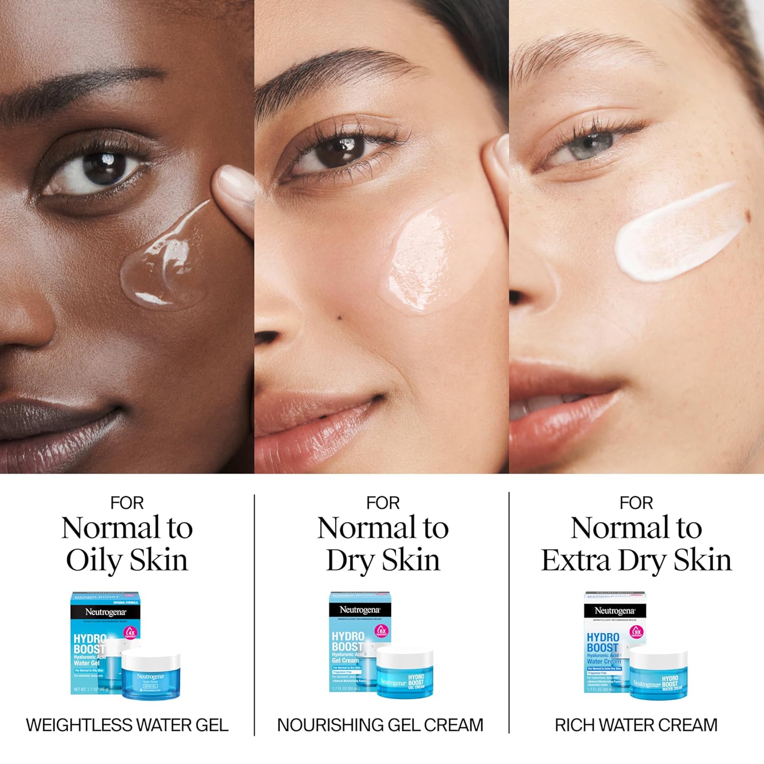 Neutrogena Hydro Boost Water Cream, 72 Hr Hydration for Normal/Extra Dry Skin, Fragrance Free, Face Moisturizer with Hyaluronic Acid, 1.7 oz. & Trial Size Hydro Boost Hydrating Gel Cleanser, 0.5 fl oz - Image 8