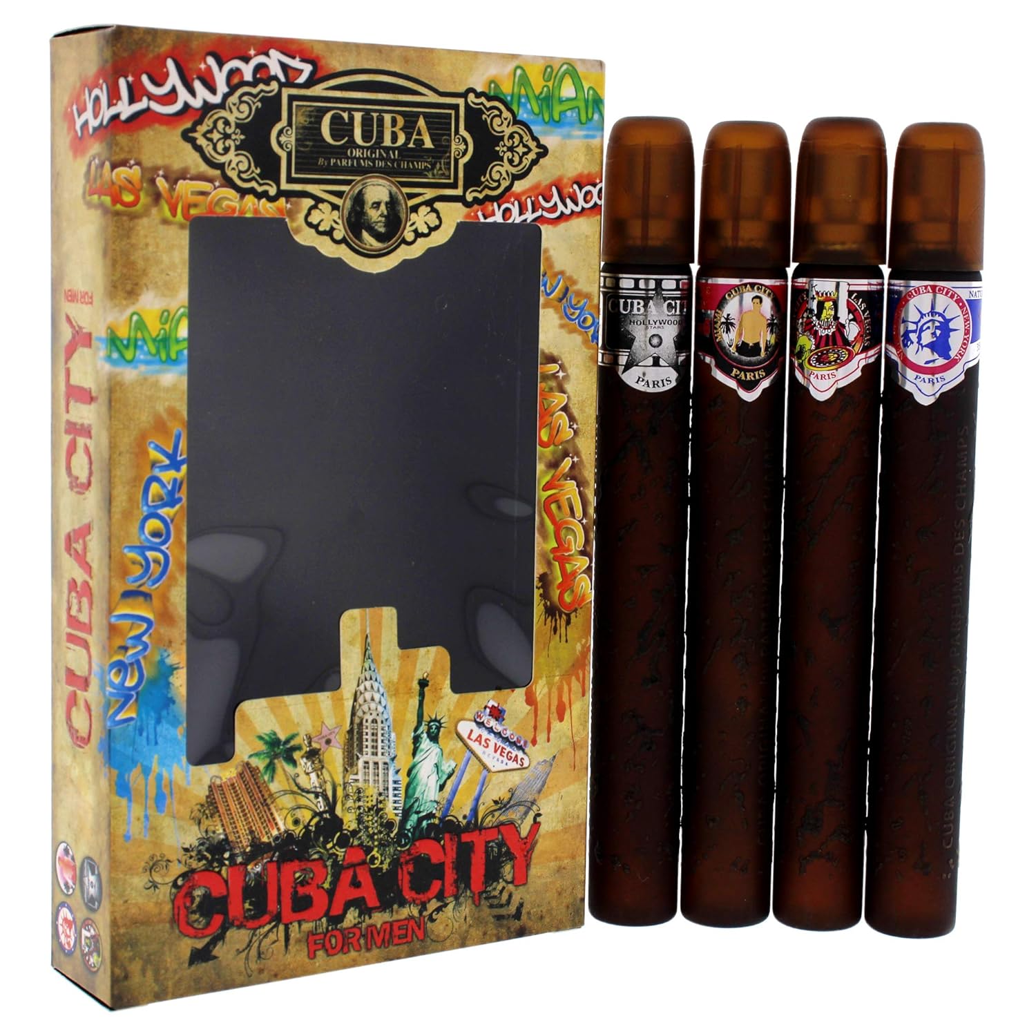 Cuba City 4-Piece Set for Men, (Hollywood + Vegas + Miami + New York) - Image 3