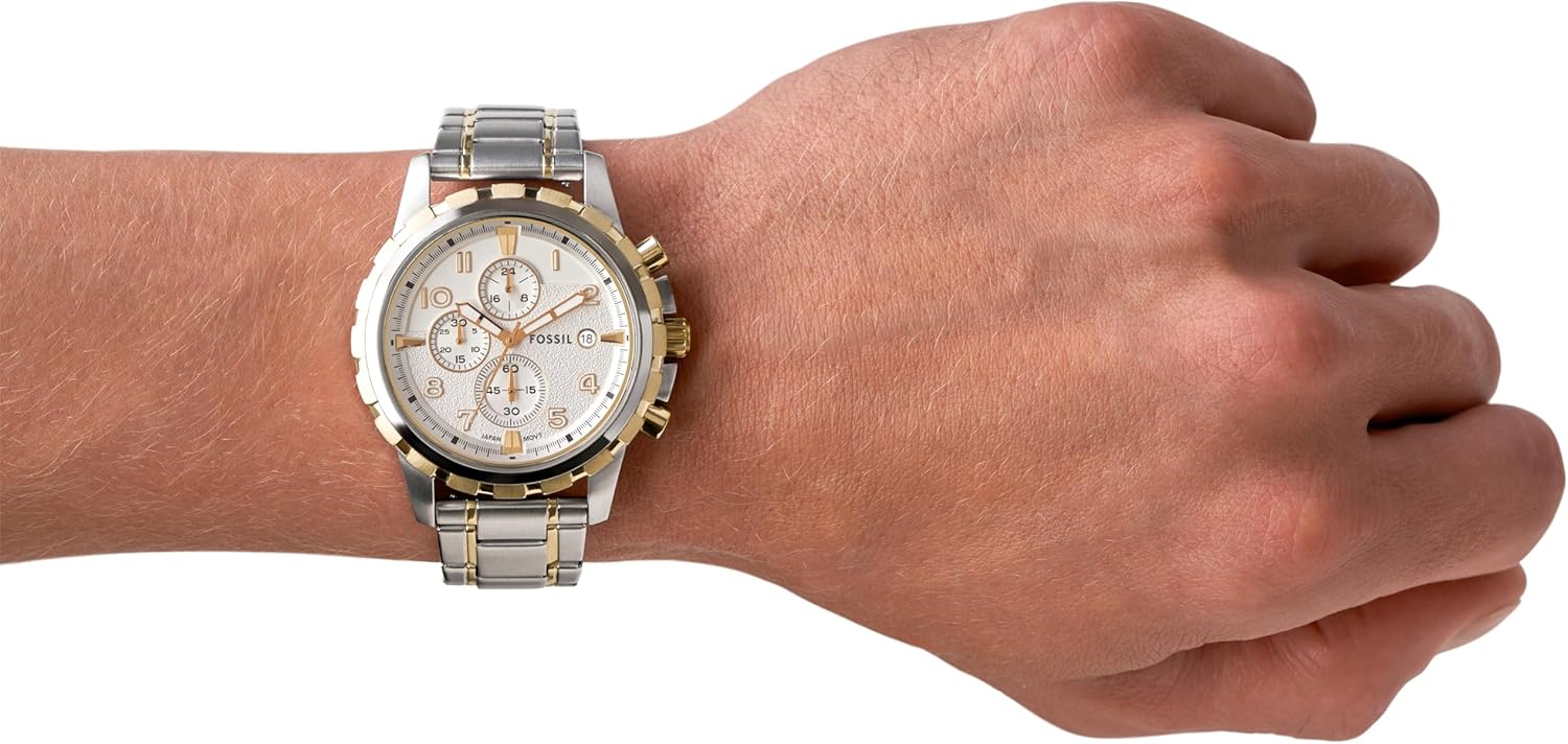 Fossil Men's Watch, Dean Quartz Stainless Steel Chronograph Watch for Men - Image 4